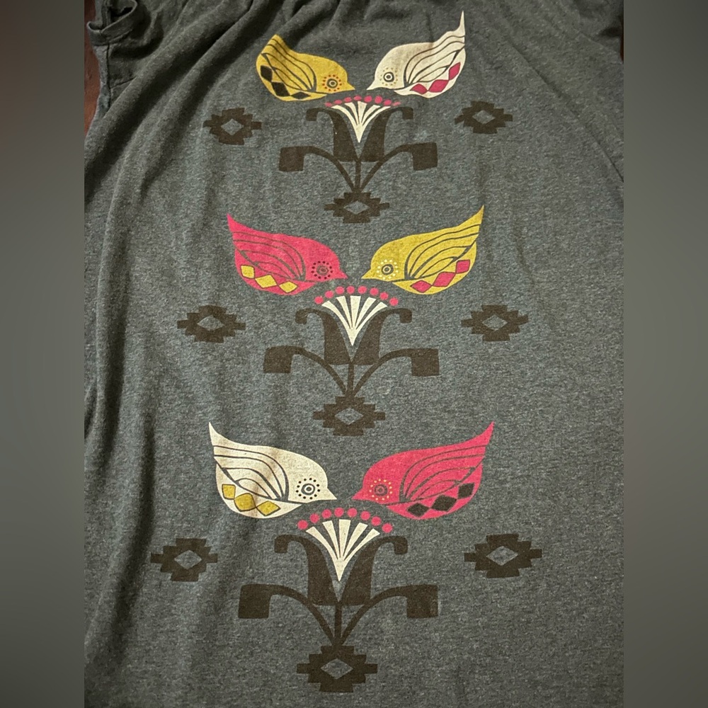 Tea Collection Blouse With Birds Size 10 - Picture 3 of 4